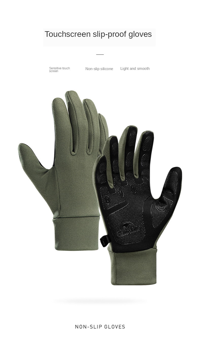 Tela de Toque ao ar Masculino e Feminino Naturehike Livre Antiderrapante Luvas Caminhadas Ciclismo Montanhismo Fino Dedo Cheio 2 Hiking Gloves