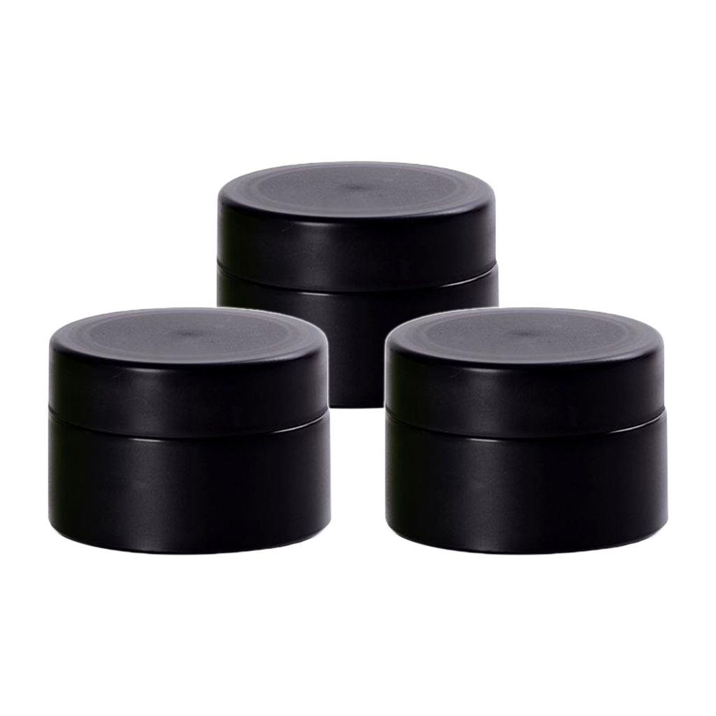 3 Pcs 50 Grams Small Refillable Plastic Containers Jars w/Inner Liners Travel Cosmetic Lotion Aloe Vera Creams Salves Storage