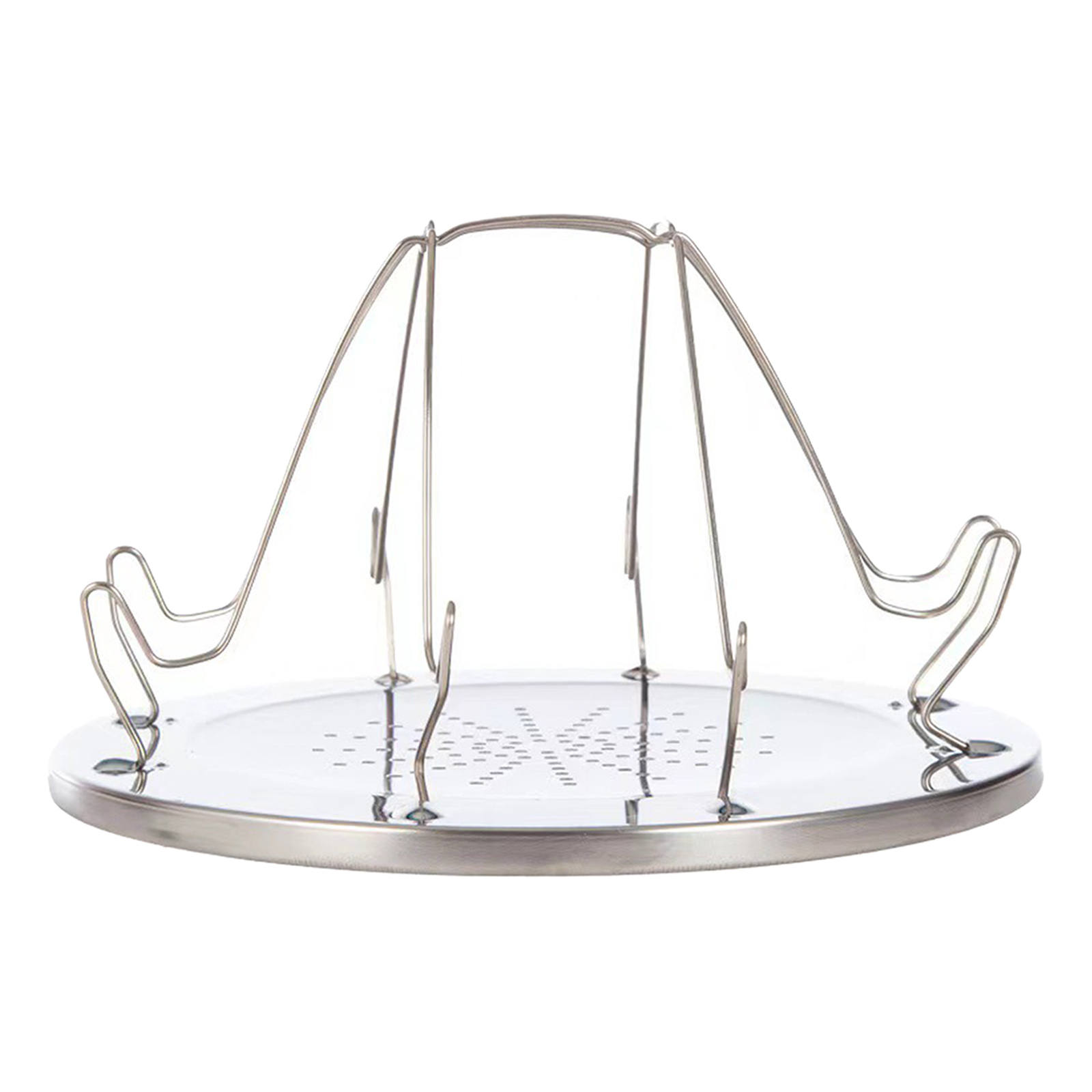 Tray Porous 4 Slice Foldable Stainless Steel Cookware Convenient Bread Toaster Rack for Cooking Camping Home Cooker Friends