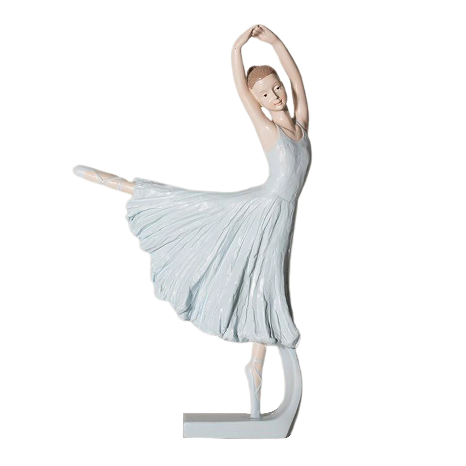 Resin Elegant Figurine Ballerina Ballet Dancer Desktop Ornament Statue