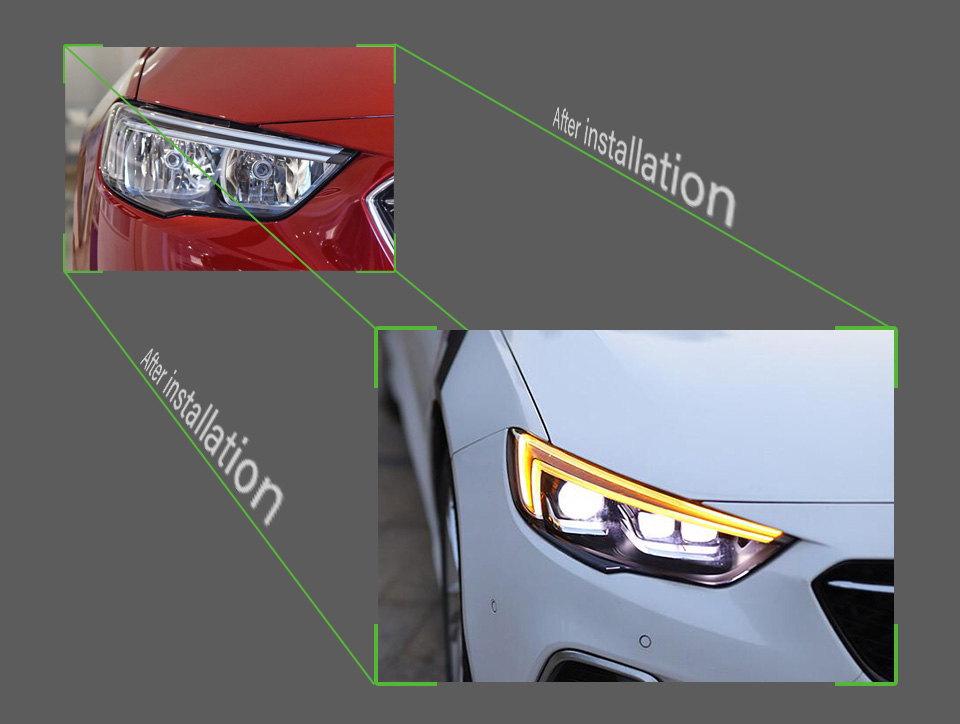 AKD Head Lamp for Opel Buick Regal LED Headlight 2016-2019 Headlights Regal DRL Turn Signal High Beam Angel Eye Projector Lens