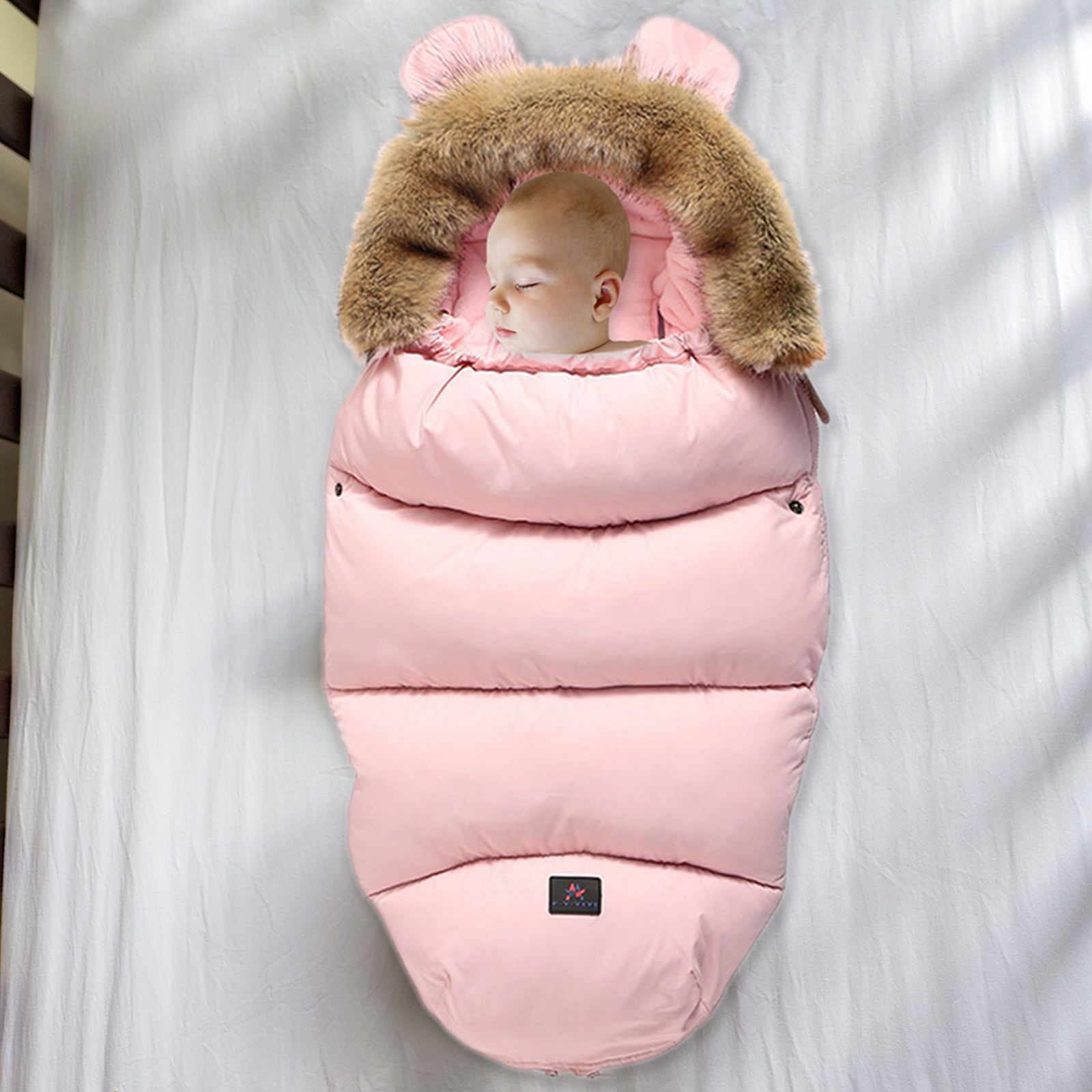 Winter Baby Sleeping Bag Two-Way Zipper Comfortable Breathable Warm Stroller Sleeping Bag Footmuff Sleepsack for Pram Stroller