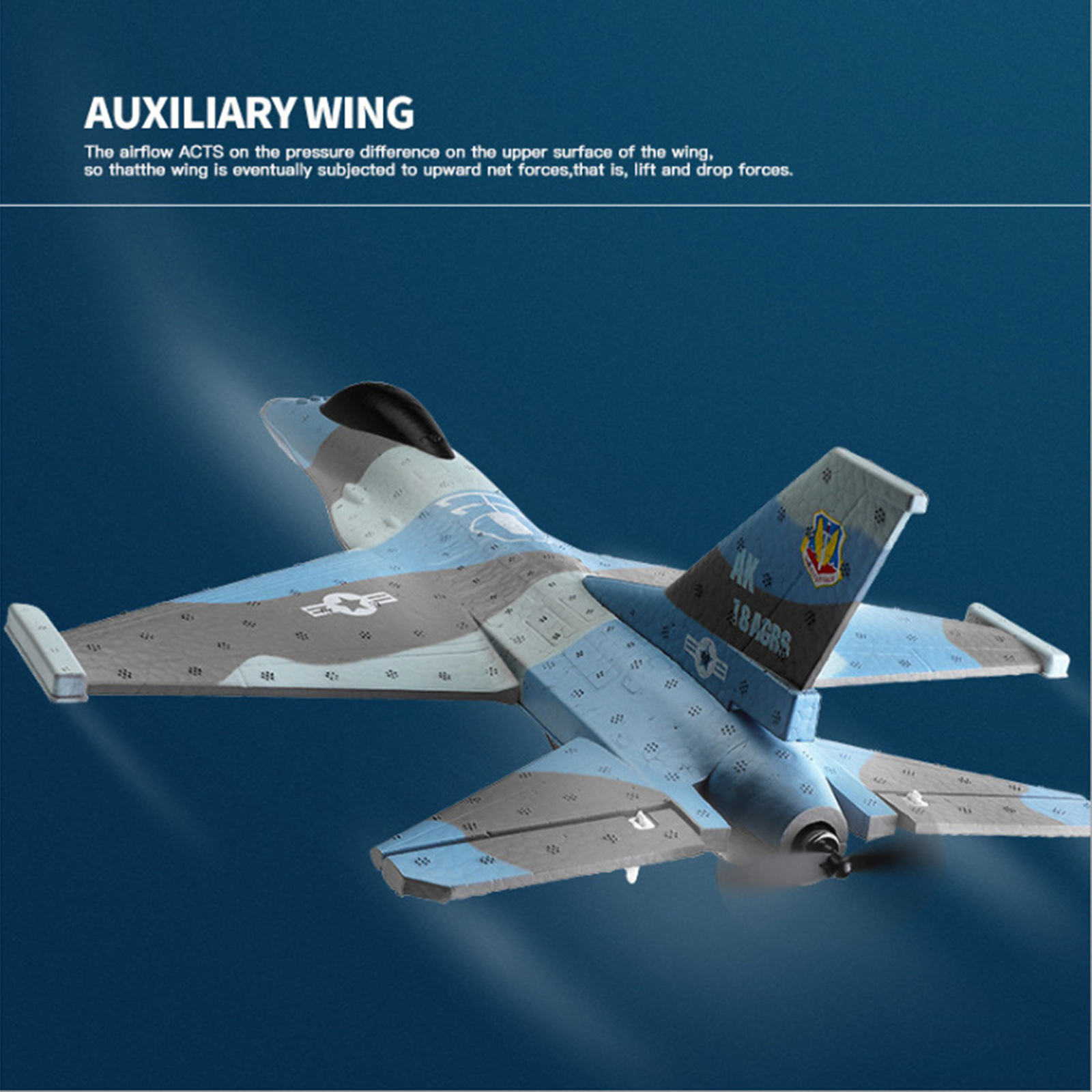 F16 A290 Toy 3-Channel Stunt 3CH Vertical Mode F16 Aircraft RC Airplane Model for Kids Adults