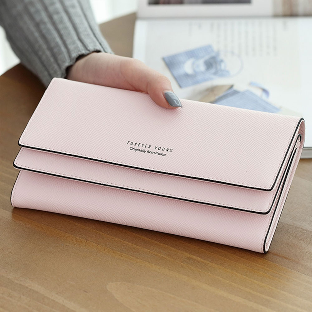 Grande capacidade tri-fold coin pocket multifunction múltipla
