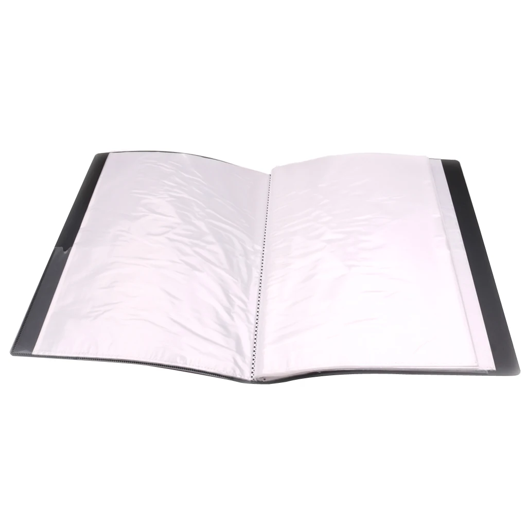 A4 Size Music Note Folder Documents Files Holder 40 Page Black