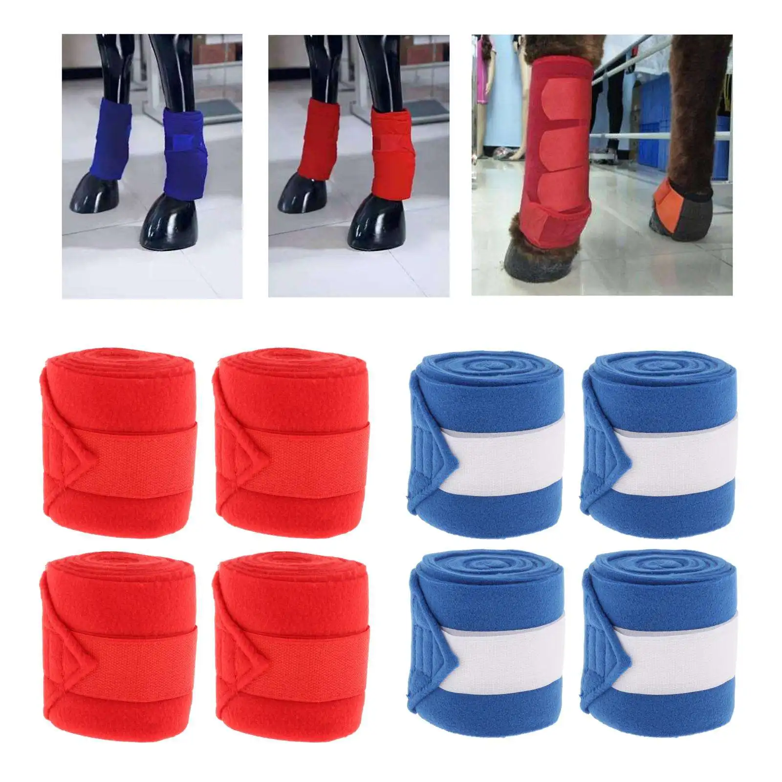 Protective Boots for Horse Legs, Shockproof Horse Boots for Horse Riding Jump Protection Equestrian Equipment