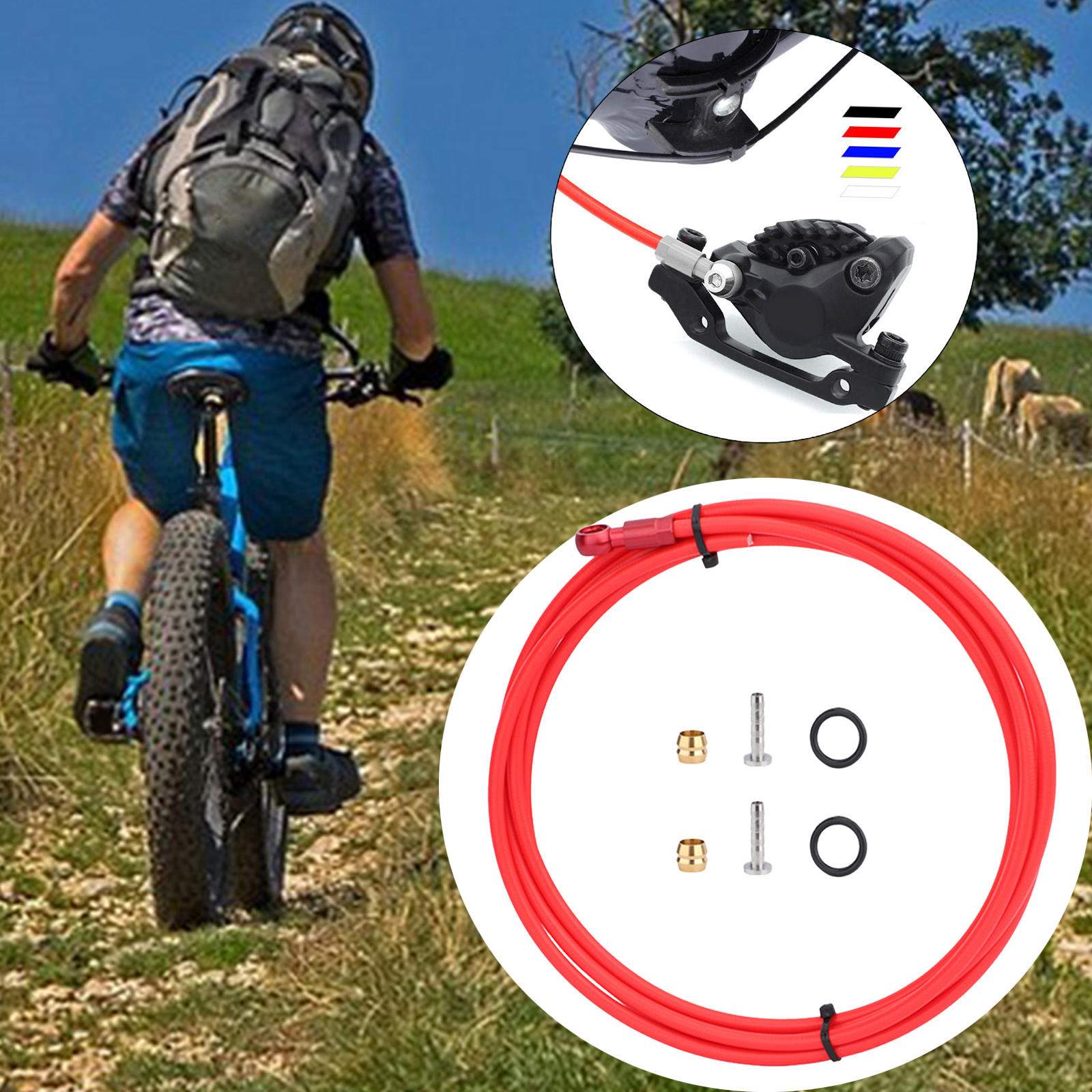 Bike brake hose MTB Hydraulic Disc brake tube Connector Insert Olive Set