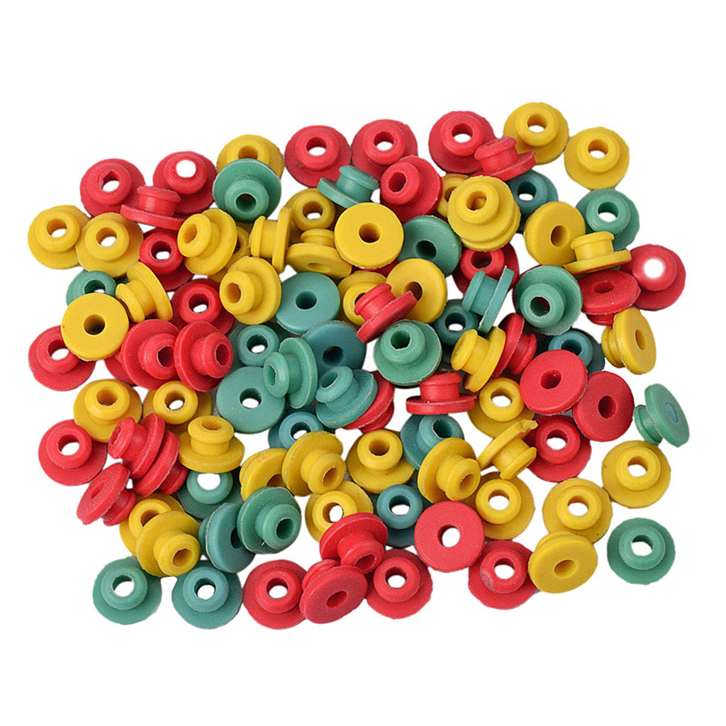3 Colors Silicone Rotary Tattoo Machine Nipples Half Grommets, Pack Of 100 Pieces