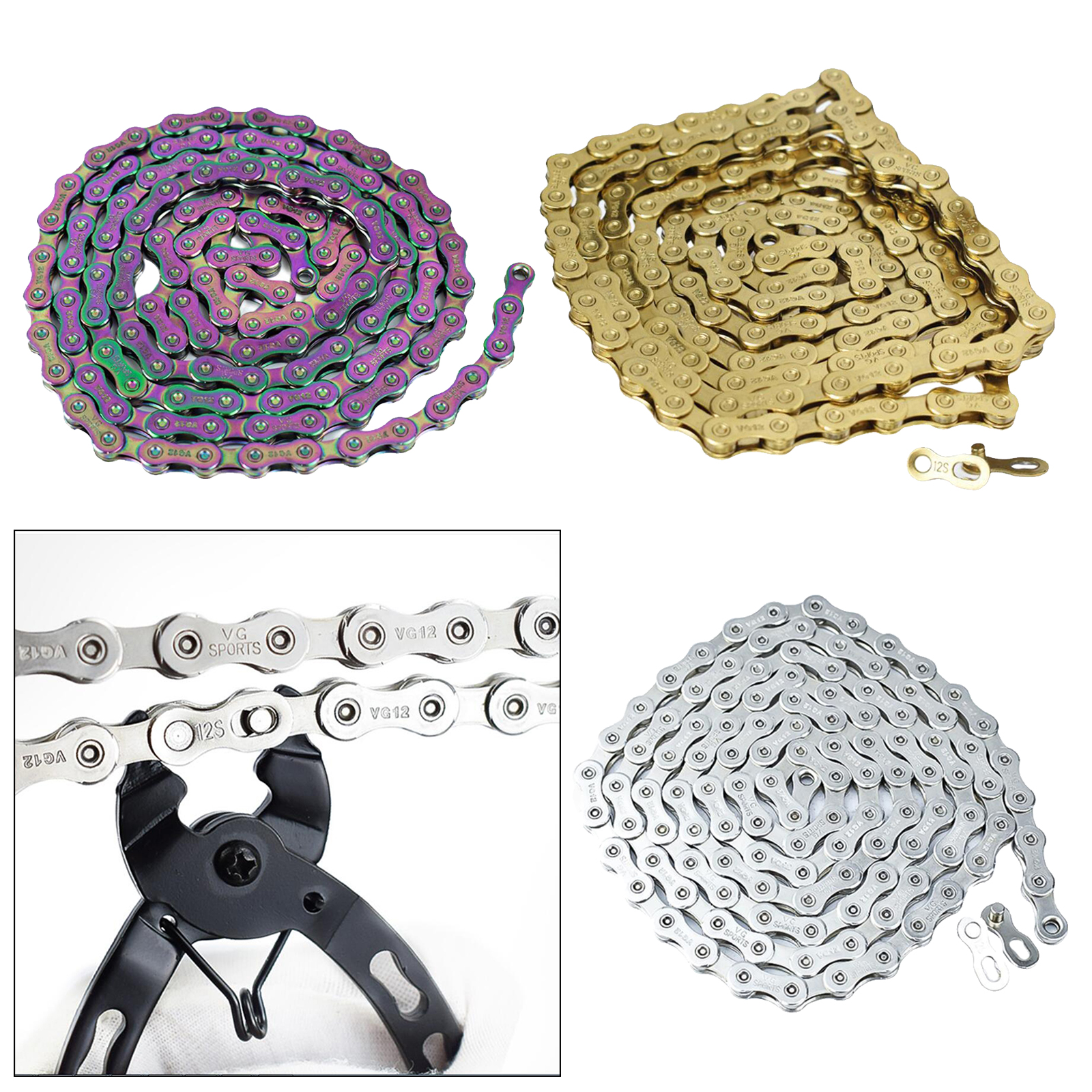 126 Links Bike Chain 12 Speed Mountain Road Bicycle Chain Link Chains FitsDrivetrain System Chains Parts Accessories