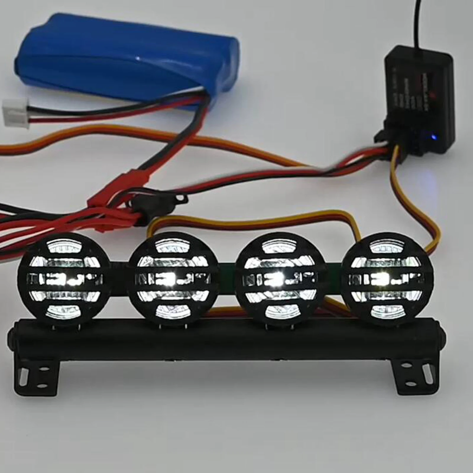 RC Car LED Light Bar 4 LEDs Light Bar Roof Lights Lamp Accessory Part for MN90 MN90K MN91 MN45 MN99 WPL C14 C24 D12 RC