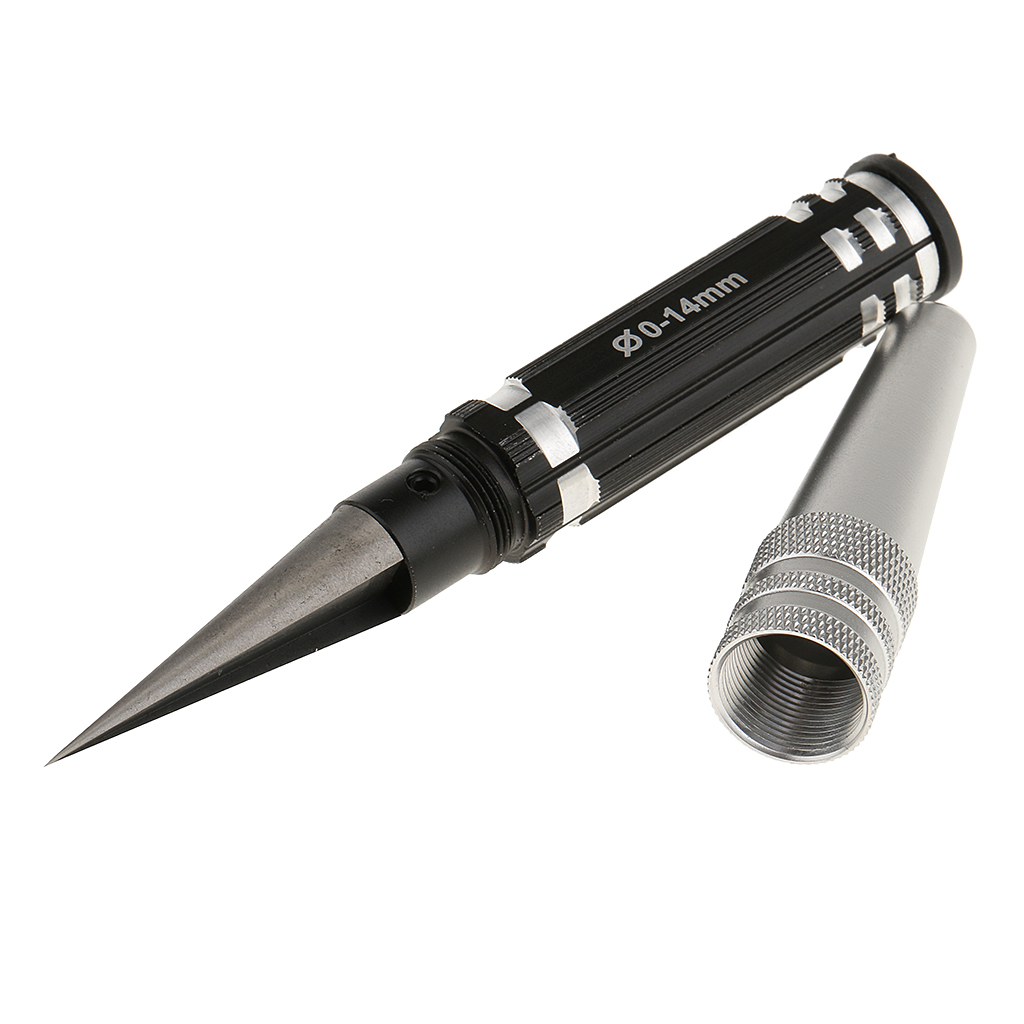Metal 0-14mm Hole Puncher Reamer DIY Drill Tool Sharp Black for Heli RC Car Body