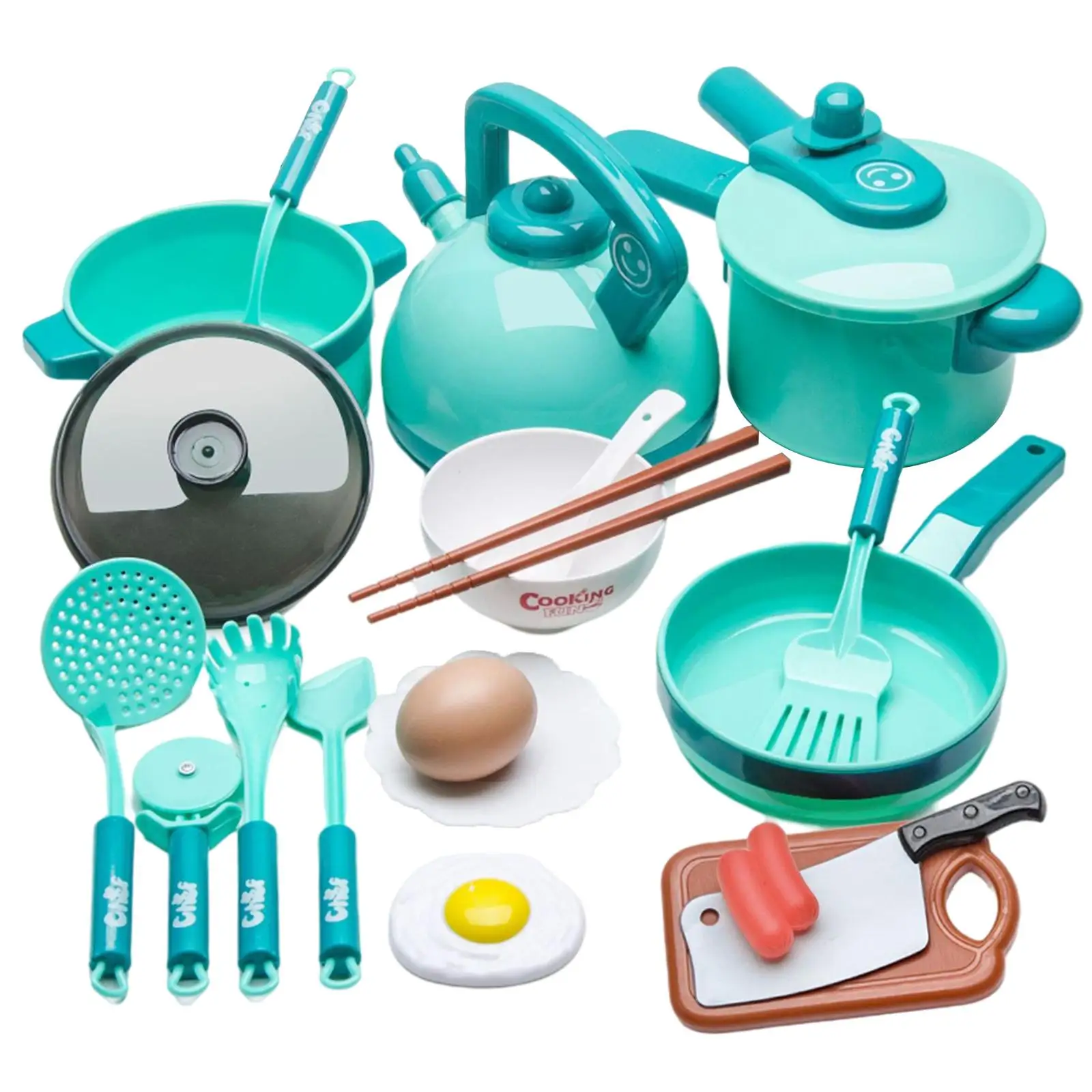 20Pcs/Set Kids Kitchen Pretend Play Pot and Pans Sets Toys Cookware Educational Toys for Toddlers Baby