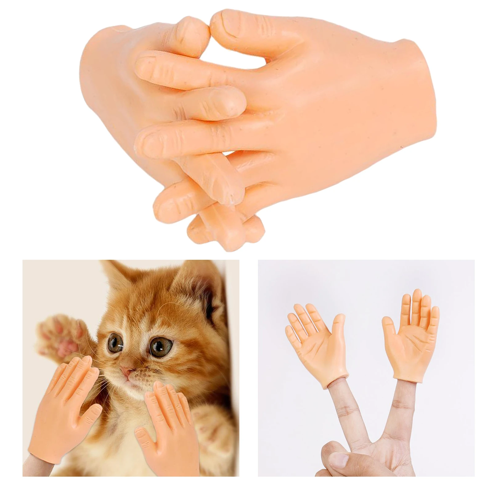 Tiny Hand Finger Puppets Little Finger Props for Hands Halloween Hand Prop Accessories Mini Prank Hand Gag Gifts for Adults