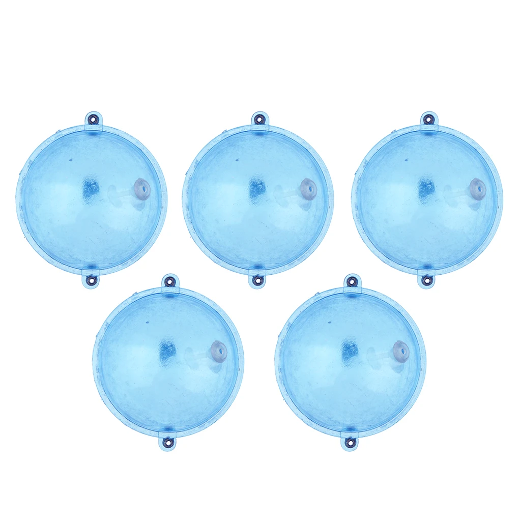 5pcs Llightweight ABS Plastic Clear Round Fishing Bobber Floats Buoy Airlock Strike Indicators Fishing Accessories