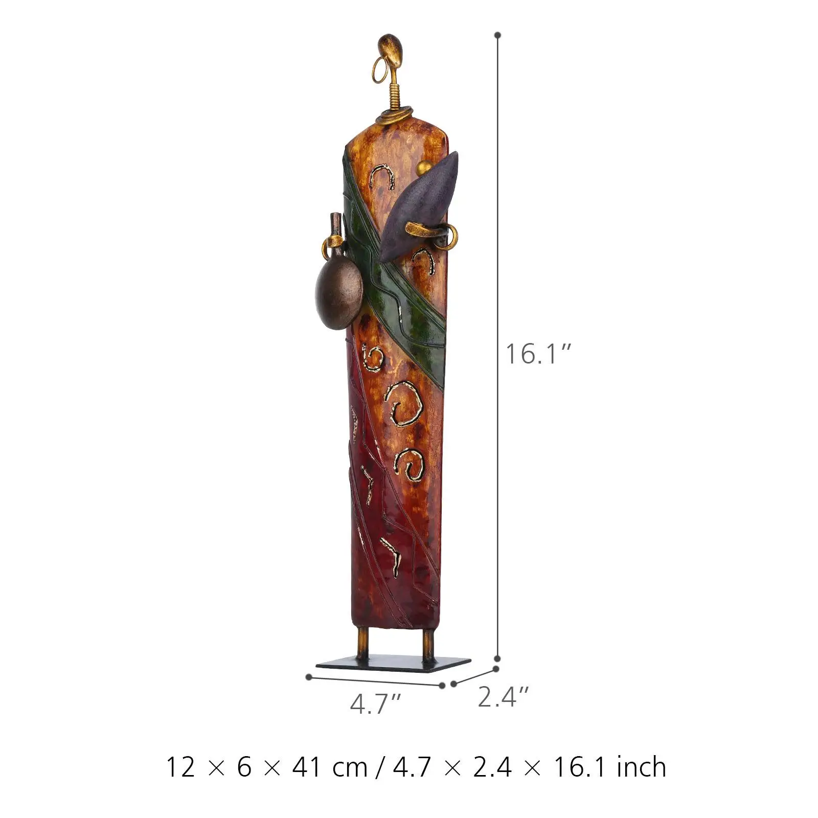 Retro African Woman Sculpture Artistic Character Statue Table Stand Decor B
