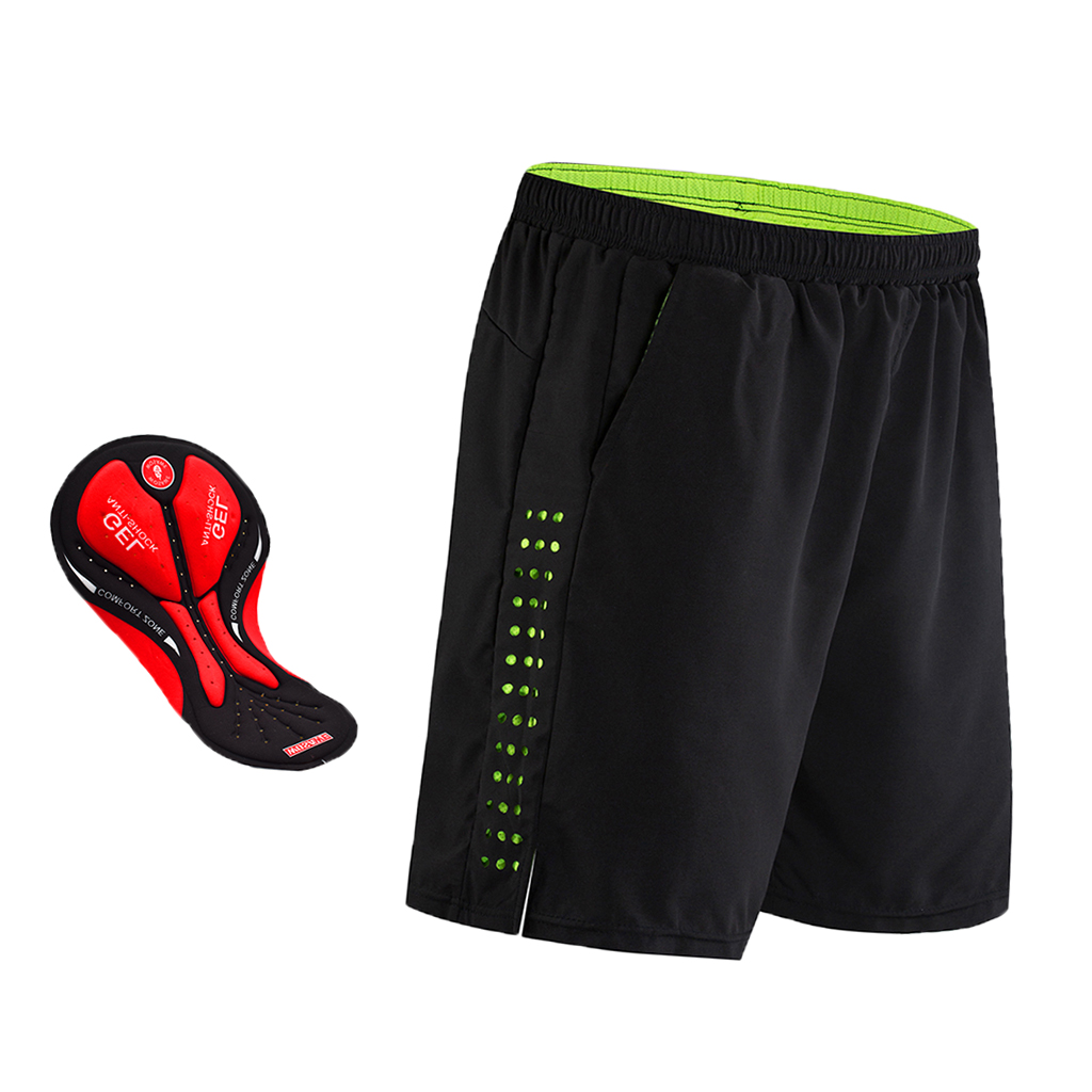 Mens Cycling Shorts with Pad MTB Breathable Shorts Padded Loose Bike Shorts Baggy Half Shorts with Pockets Liner Underwear