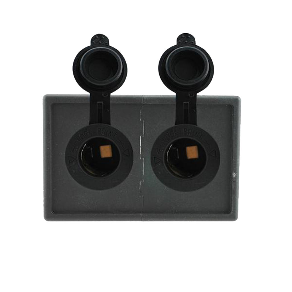 12V 24V Power Socket with Holder Housing for Car Boat RV Motorcycle Marine