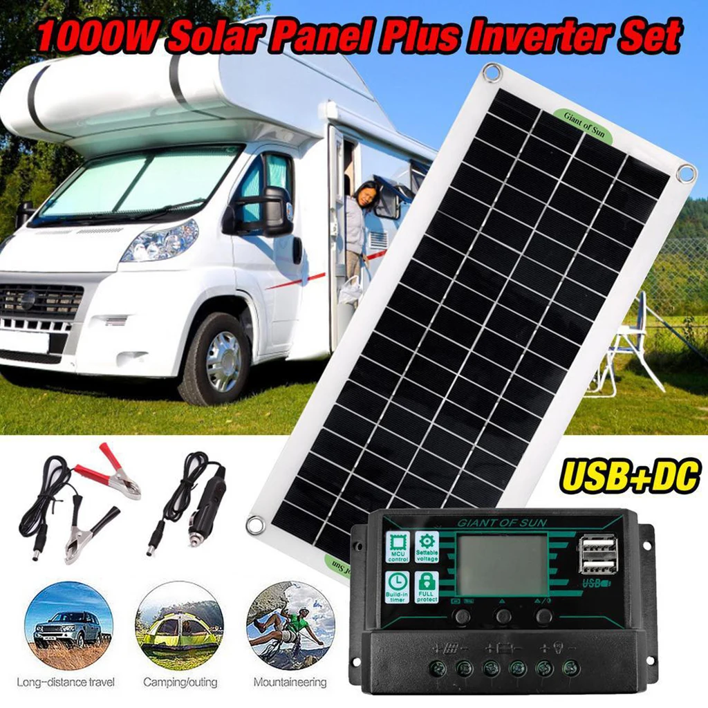 30W Solar Panel Kit Complete 220V USB With 60/100A Controller Solar Cells for Car Yacht RV Boat Moblie Phone Battery Charger