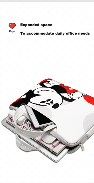 Disney Mickey Minnie Mouse Laptop Bag for Macbook Air Pro 13.3 14 15.6inch  Cute Waterproof Wear-resisting Portable Notebook Bag - AliExpress