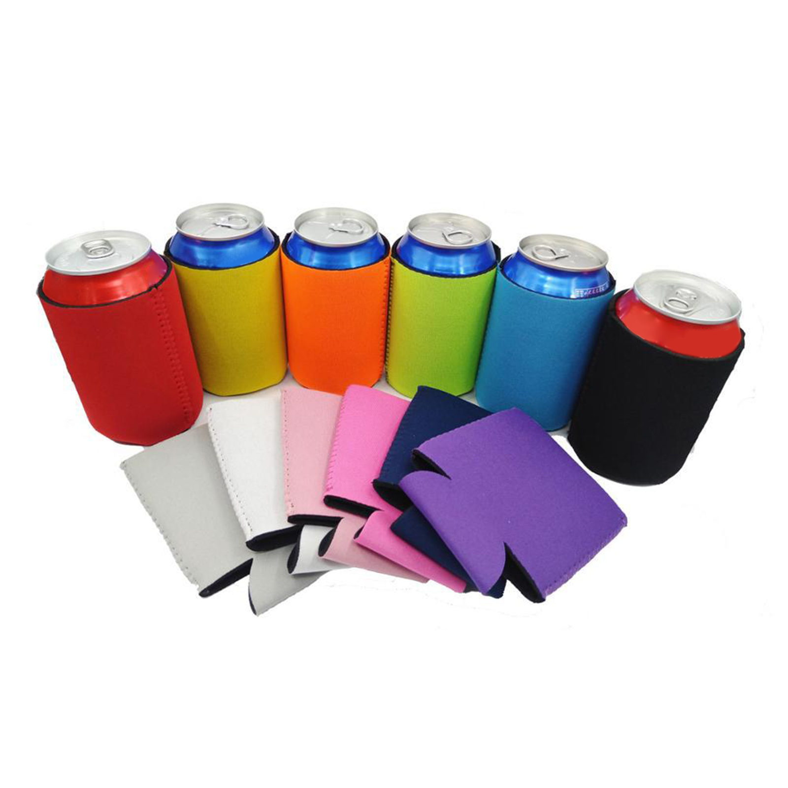 10Pcs Blank Can Cooler Sleeves Plain Soft Insulated Blanks for Soda, Beer, Water Bottles,HTV Vinyl Projects,Wedding Favors,Gifts
