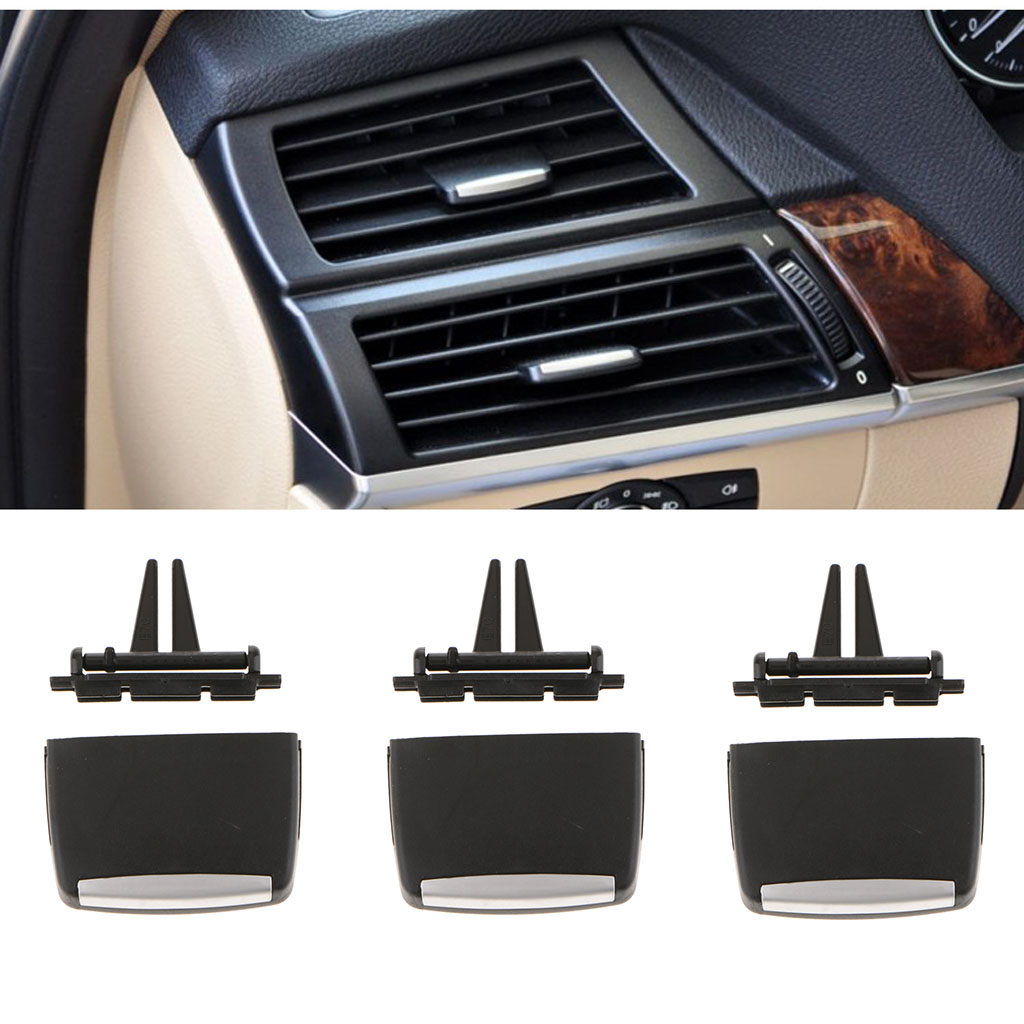 3x Air  , Upgraded Front Row Fresh Air Grille Clips Air Conditioning   Outlet Tab Clip for BMW X5 E70 06-13 X6 E71