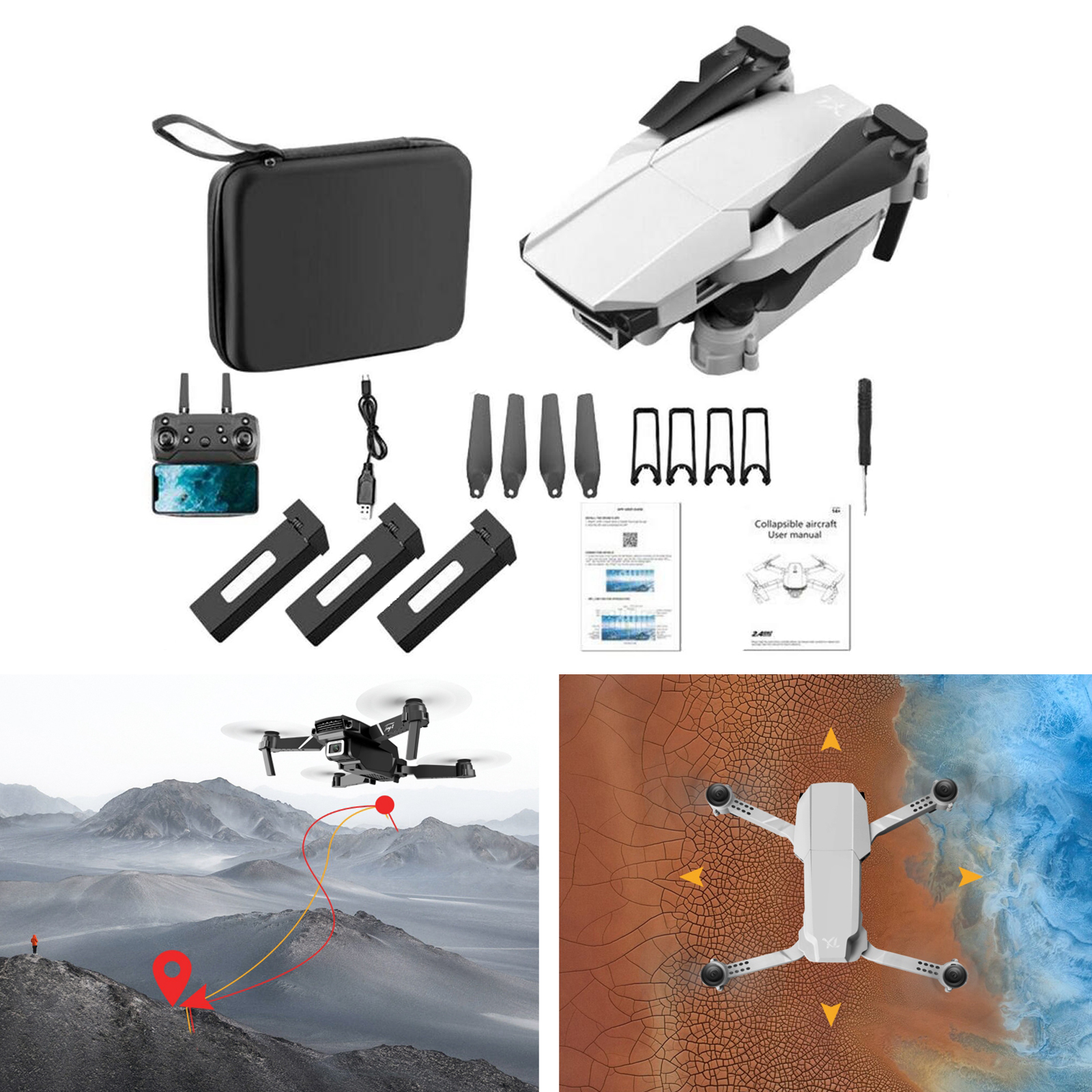 Mini Drone RC Helicopter Quadcopter Auto Hovering, Headless Mode Beginners
