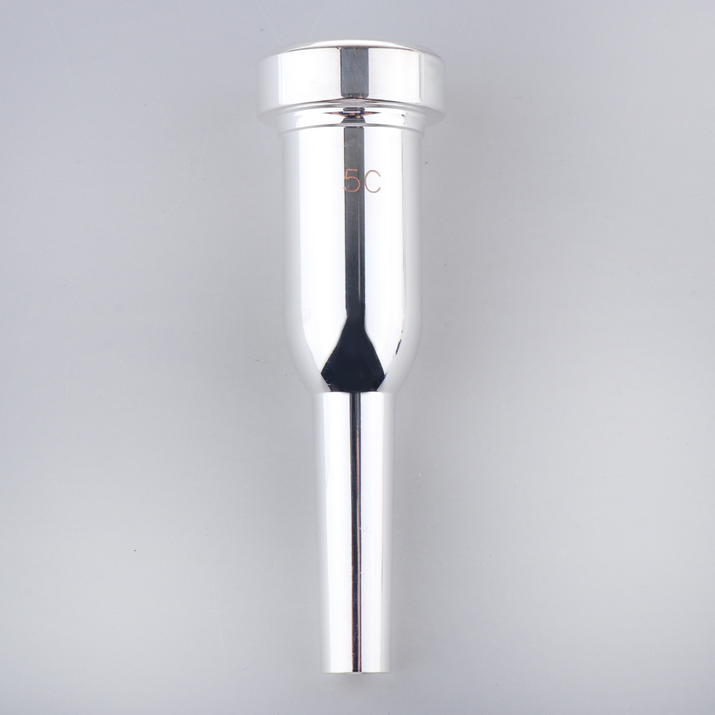 NEW STANDARD BRASS TRUMPET MOUTHPIECE SIZE 5C - SILVER PLATED