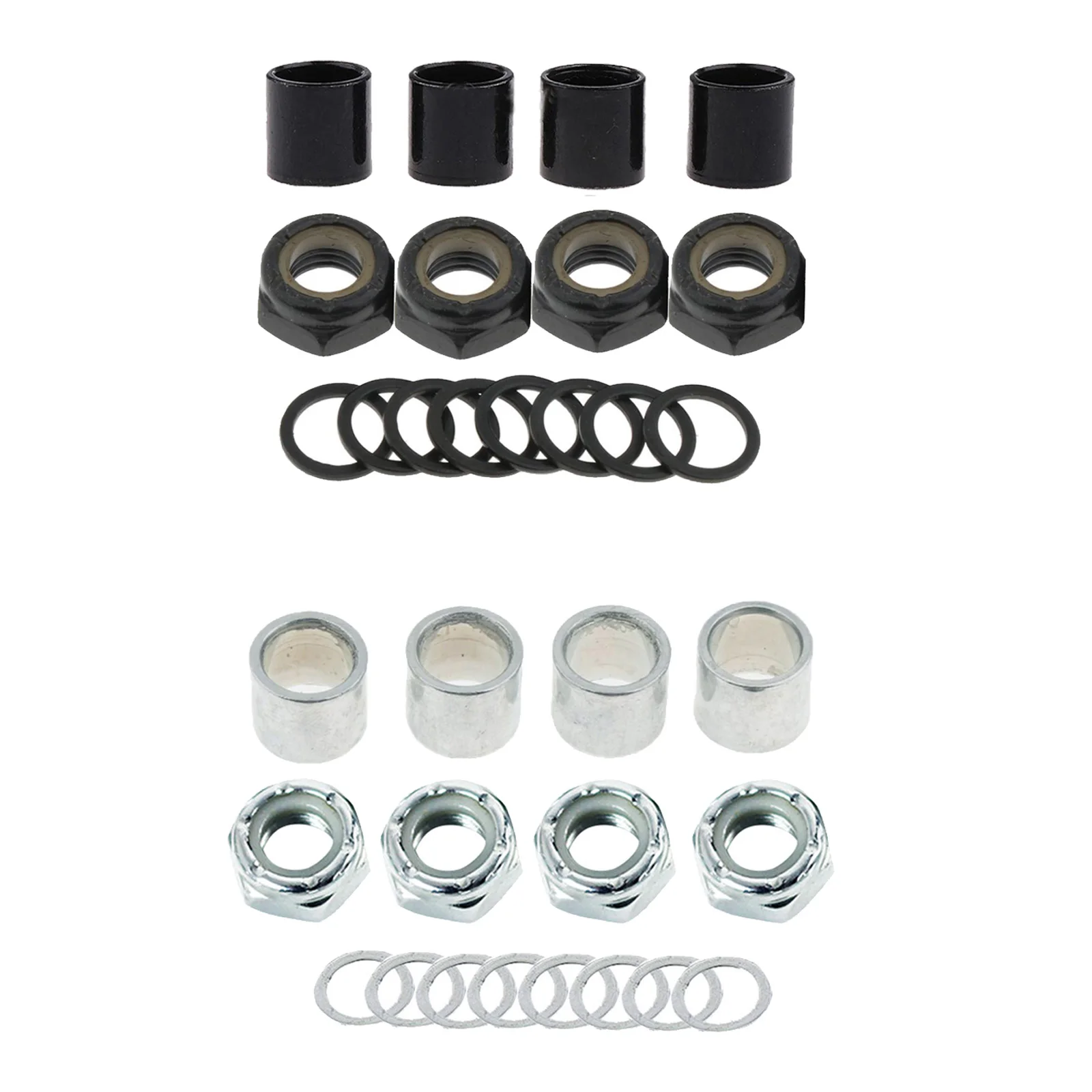 Skateboard Truck Speed Kit Axle Washers /Nuts /Spacers For Bearing Repair Tools 