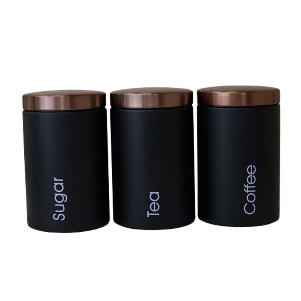3pcs/Set Food Storage and Organization Canister for Coffee, Tea, Sugar