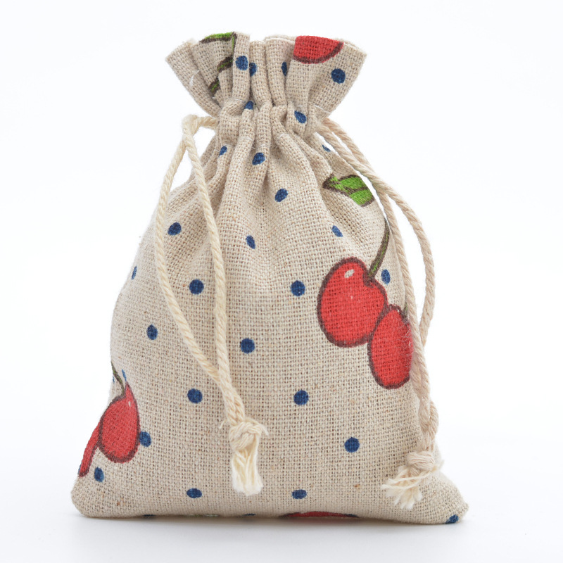 10pc niedlichen Druck wieder verwendbare Baumwolle Linie Tasche Kordel zug Beutel Süßigkeiten Gunst Halter Schmuck Party Geschenke Tasche 10x14cm/13x18cm 29 Farben – Detail 27