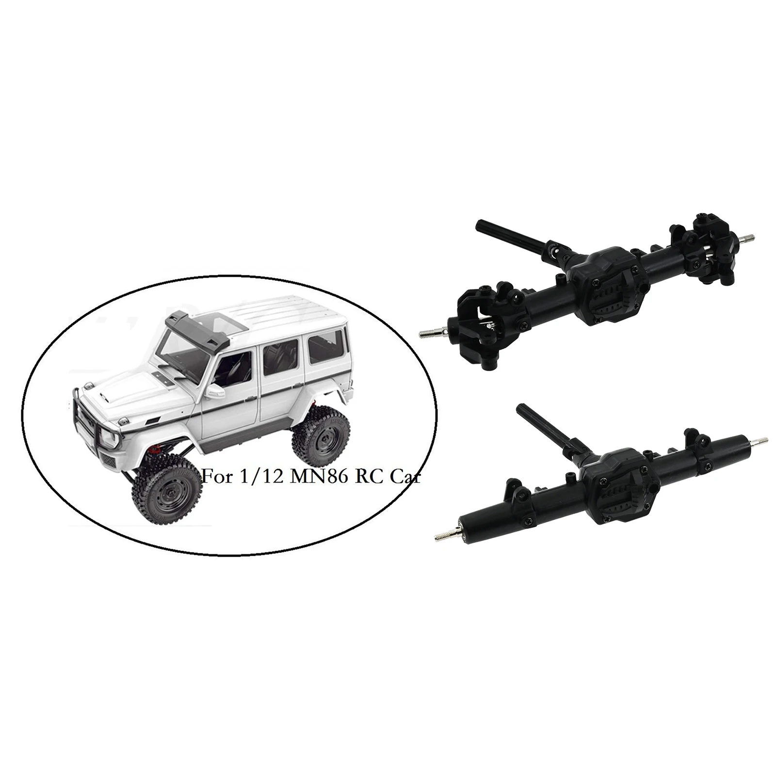 CNC Alloy Front / Rear Axle Assembly  for MN MN86 MN86S 1/12 4WD Off-road RC Crawler Car Upgrade Parts