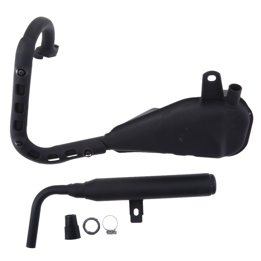 Black Exhaust Pipe + Muffler Silencer for Yamaha PW50 Peewee50