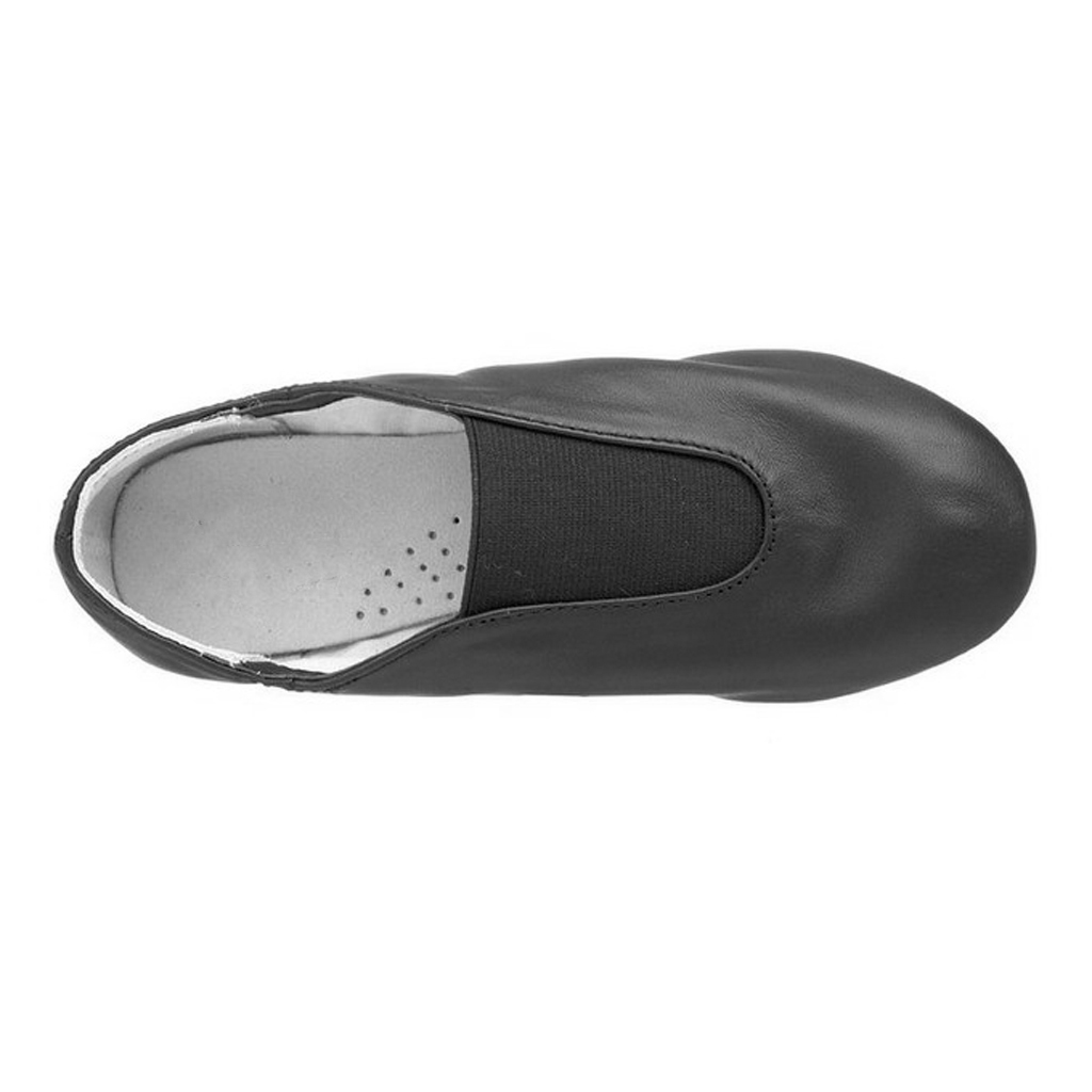 2x Men Women Soft Cow Leather Black Slip on Jazz Shoes Split Sole Jazz Sneakers Adult UK 5.5
