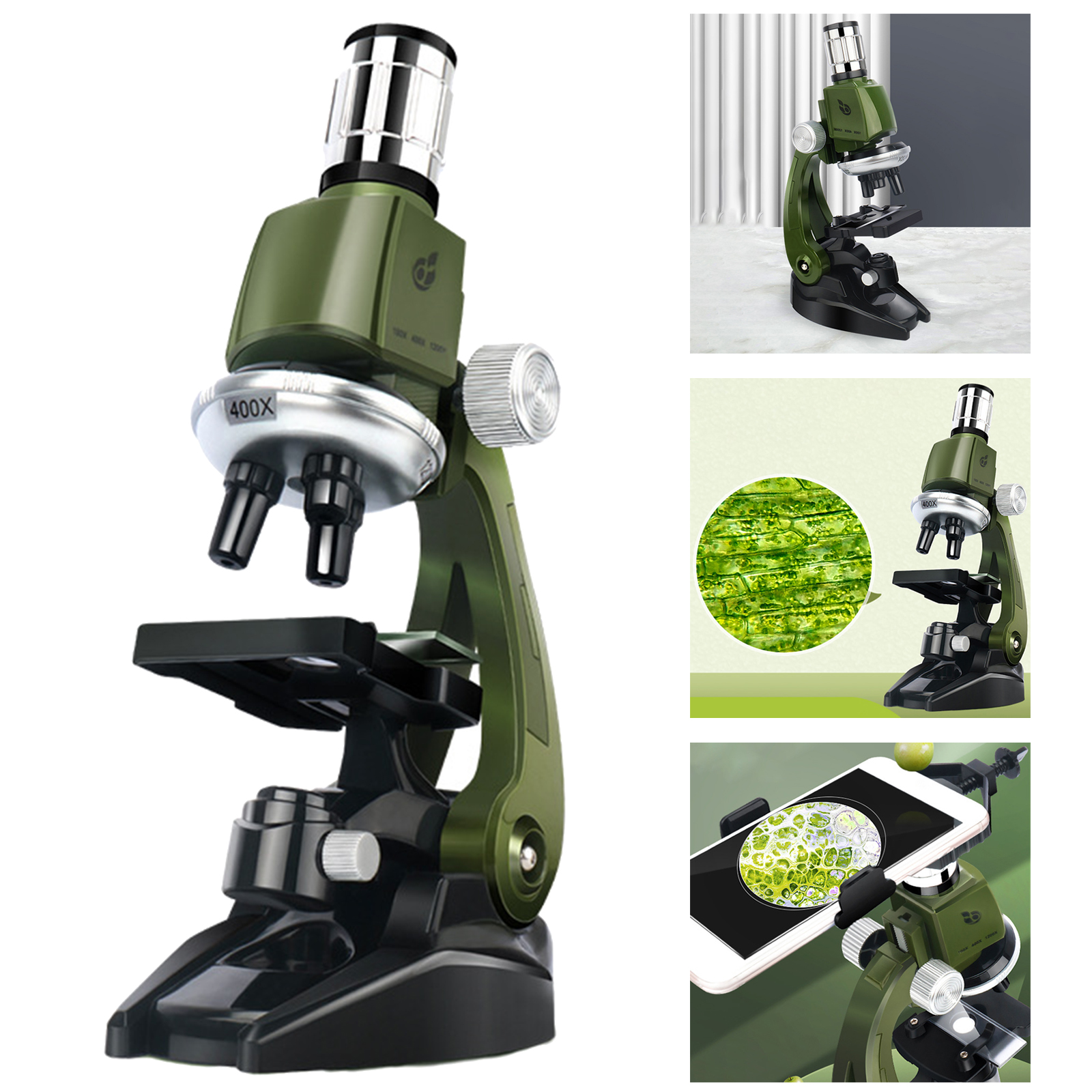 Children Microscope Preschool Science Kit 1200X Magnification for Boys Girls