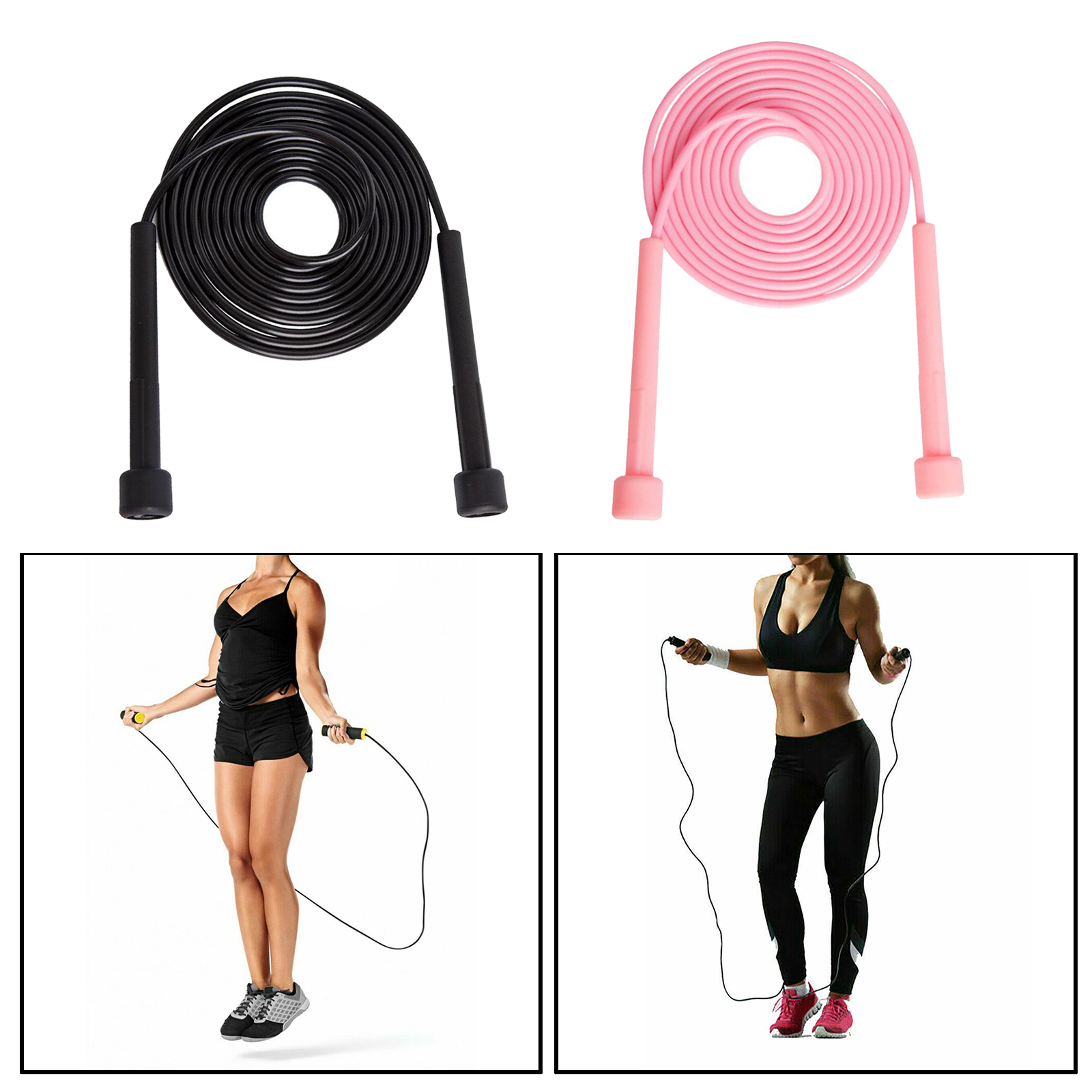 Kids Speed Jump Rope Men Women Gym PVC Skipping Rope Adjustable Length Workout Fitness Equipment Muscle Boxing Training