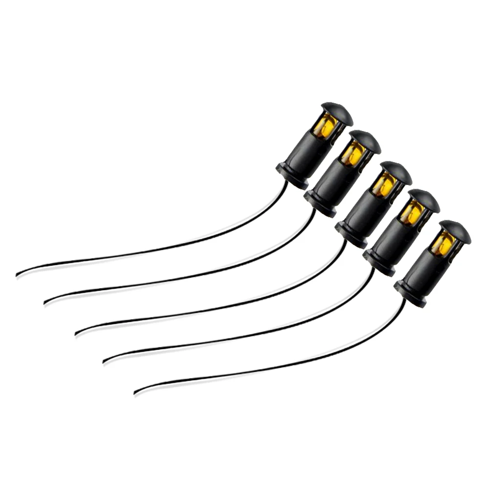 5 Pcs. 6V Model Building Street Lights Lighting Lamps H0 Gauge, Yellow