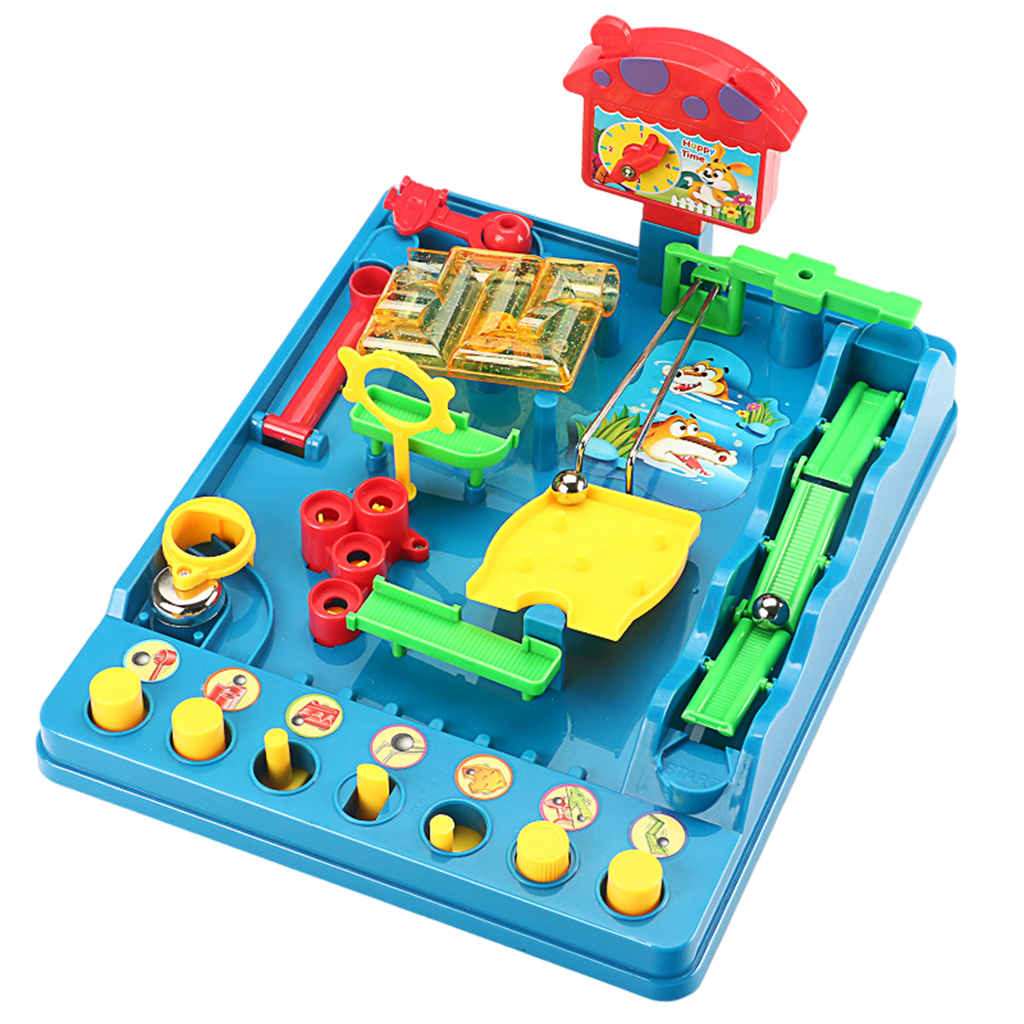 Marbles Puzzle Maze Toys Children Maze Track Family Board Game Thinking Logical Hand-Eye Coordination Motor Skills Sensory Toy