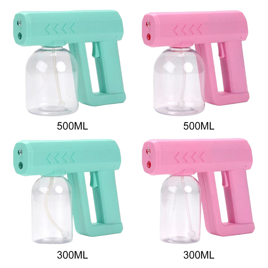 Wireless Blue Light Nano Sprayer Fogger Handheld USB Charging Sterilization Spray Gun for Home School Dorm 300ml/500ml