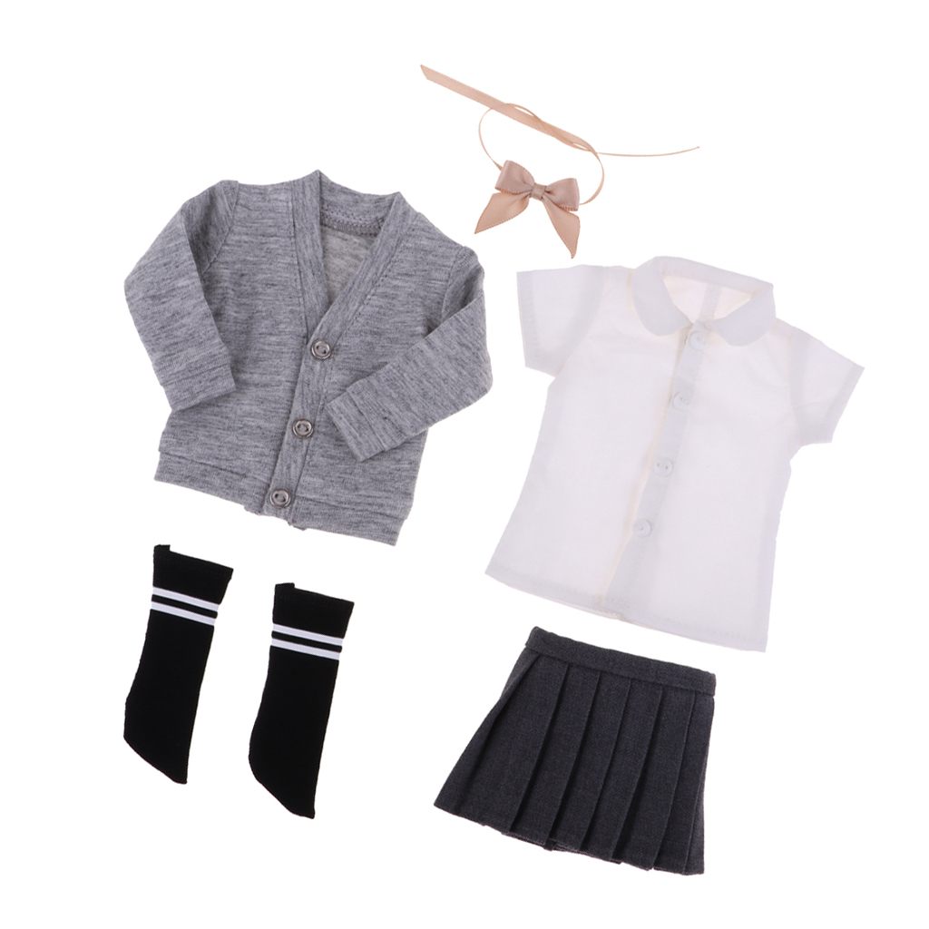 Adorable College Style Shool Uniform For 1/6 BJD Dolls（Full Set）