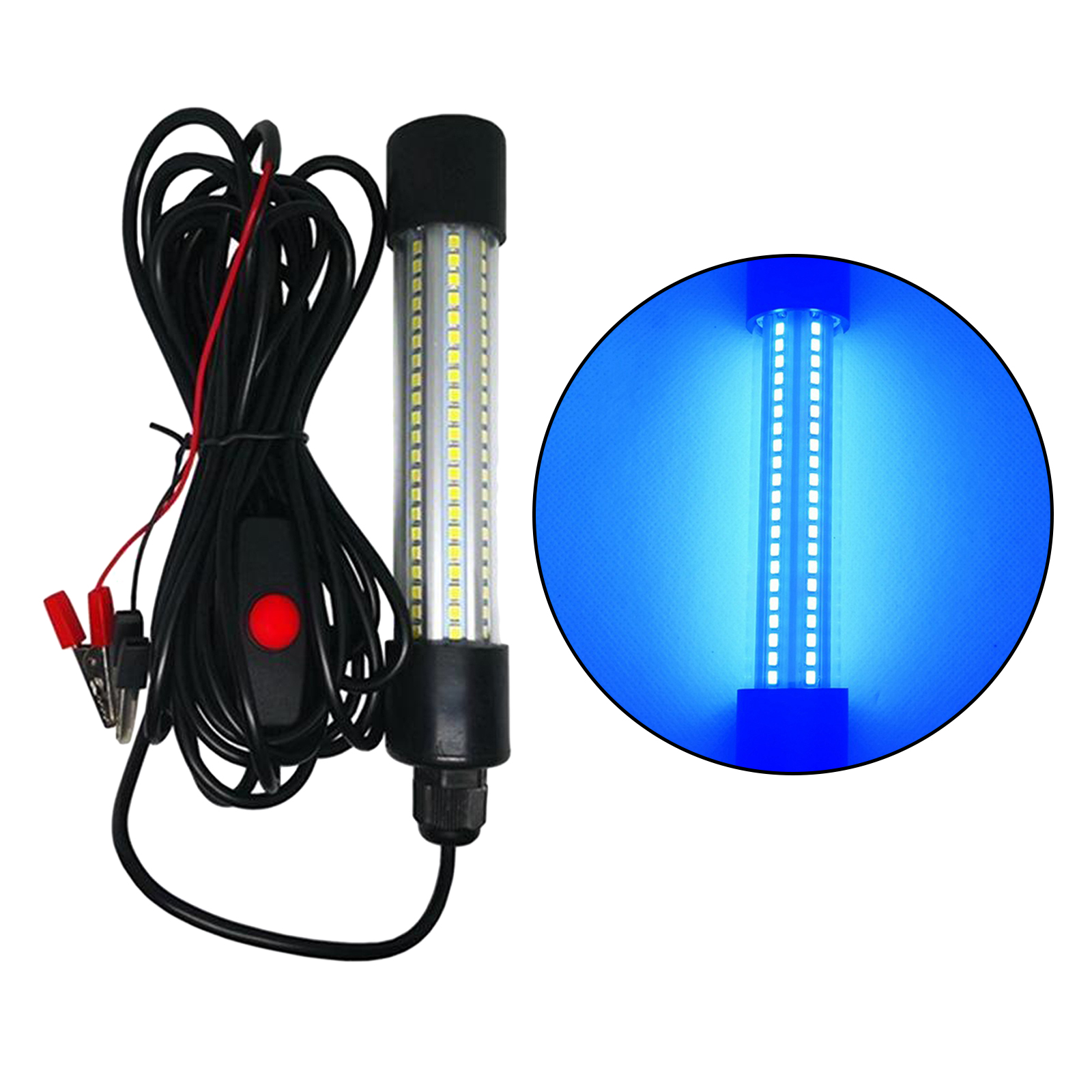 12V 13W LED Submersible Fishing Light Underwater Super Bright Shrimp Crappie Light Finder Lure Bait Lamp with 6 Meters Cord