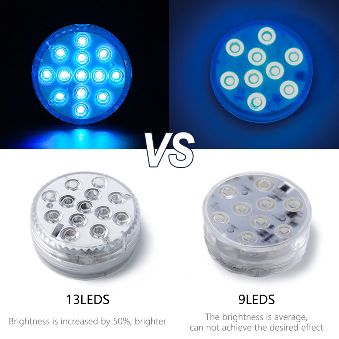 Subaquática para Tanque de Peixes Led à Prova Dwaterproof Água Bateria Operado Multi Cor Submersível Led Luz Lagoa Piscina Festa Casamento 12 13 operado multi cor submersível led luz subaquática