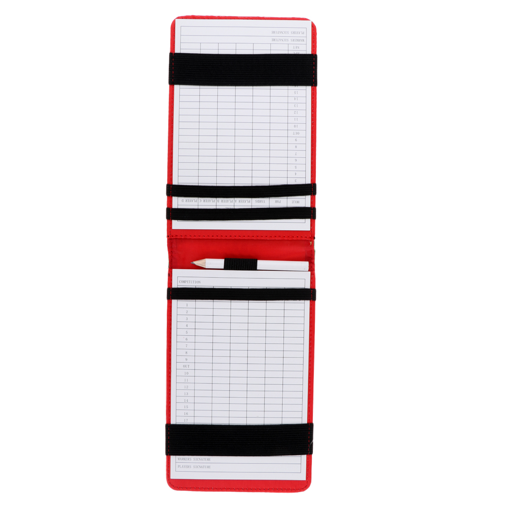Portable Premium Golf Score Book Golf Score Counter Booklet Keeper Holder with Score Card Pencil Golf Accessories