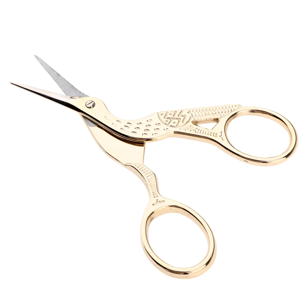 Retro Cuticle Scissors Trimming Bangs Eyebrows False Eyelashes Hair Cutting Beard Cut Design