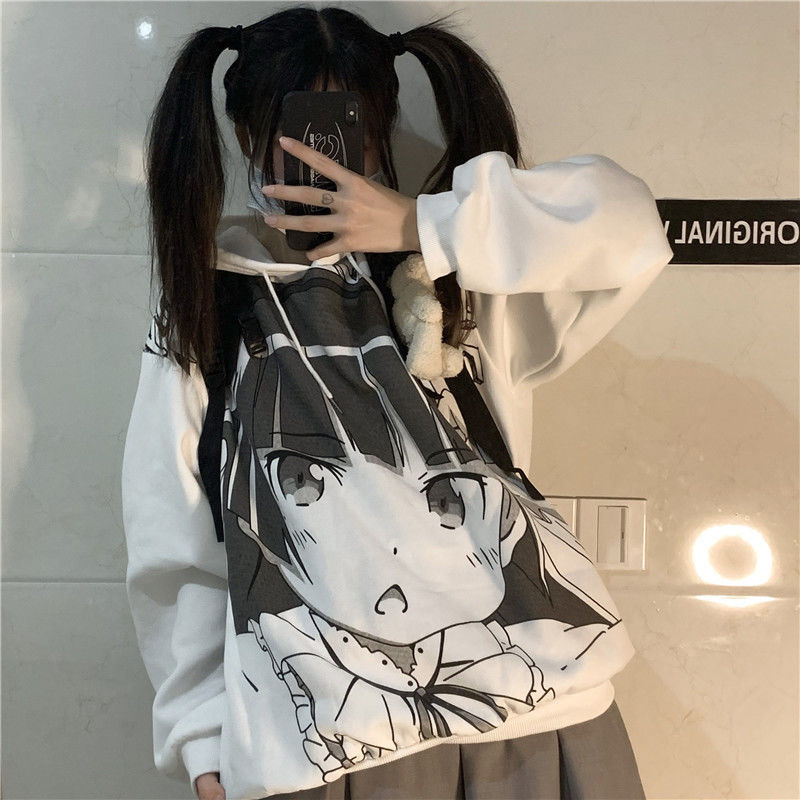 manga japonesa Harajuku, moletons kawaii, streetwear fofo, primavera 2021