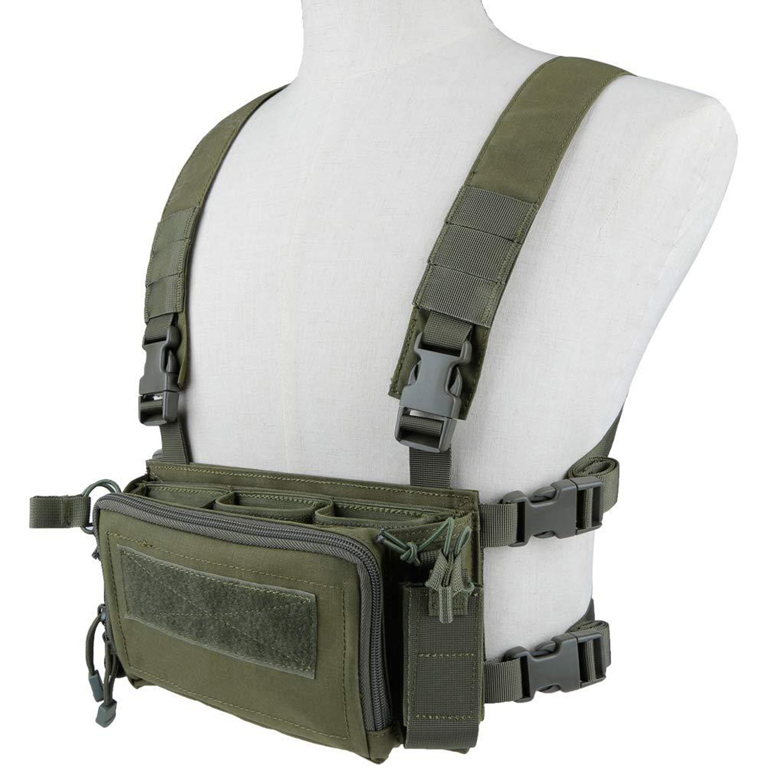 Tactical Vest with Pouch Molle Chest Rig Gear Paintball Plate Carrier
