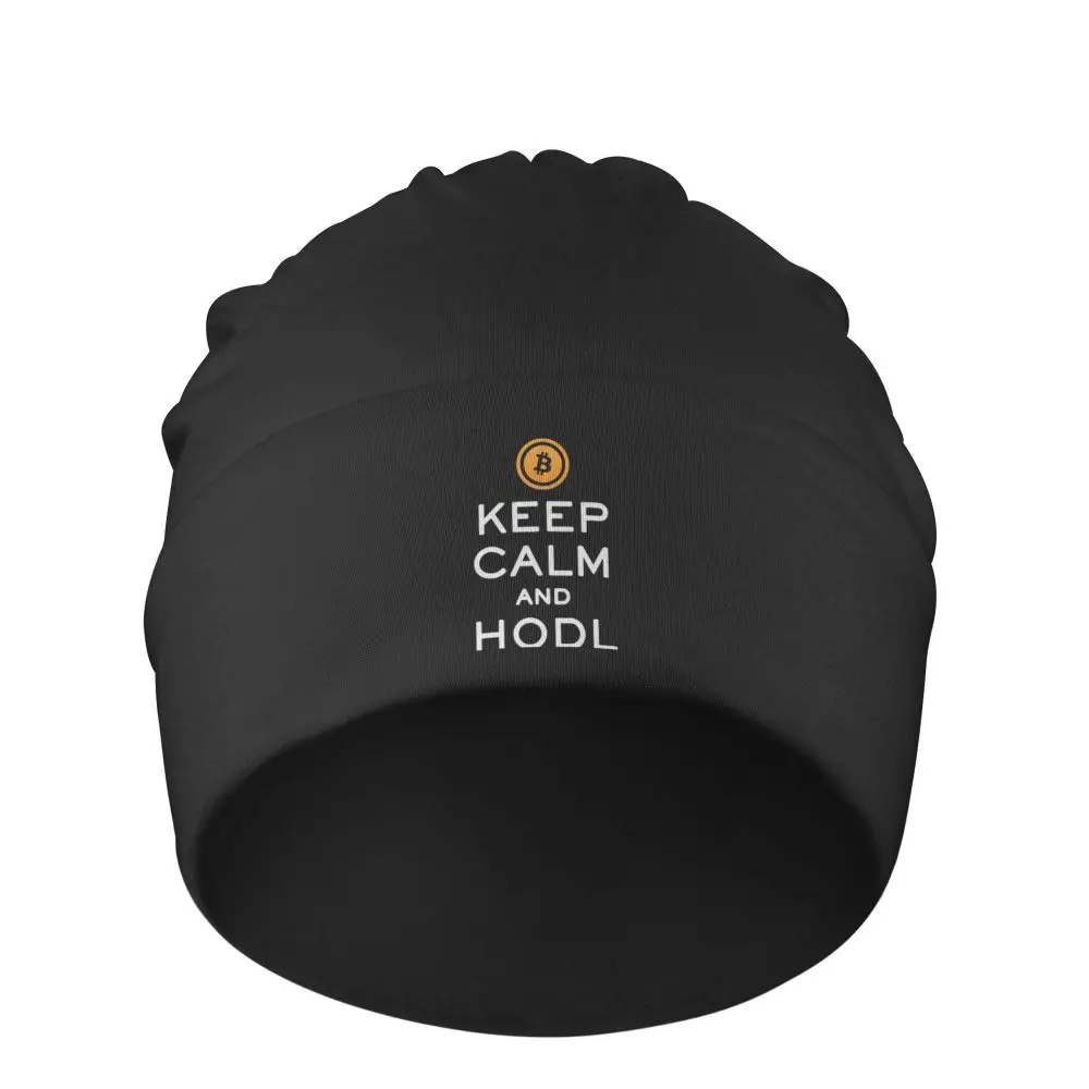 Bonnet Bitcoin Cycling Knitting Hat Keep Calm And Hodl Bitcoin Winter Warm Street Skullies Beanies Caps fisherman skully