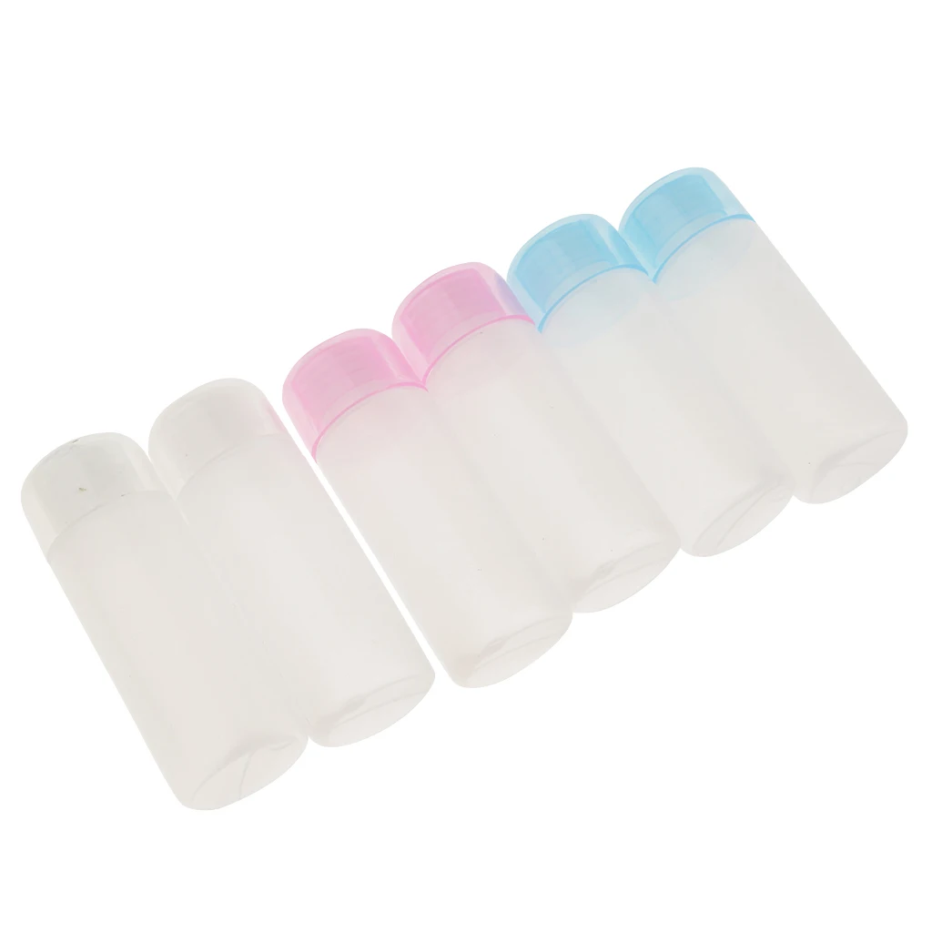 6PCS 30ml Clear Empty Refillable Silicone Tubes Bottle Packing Mini Bottles For
