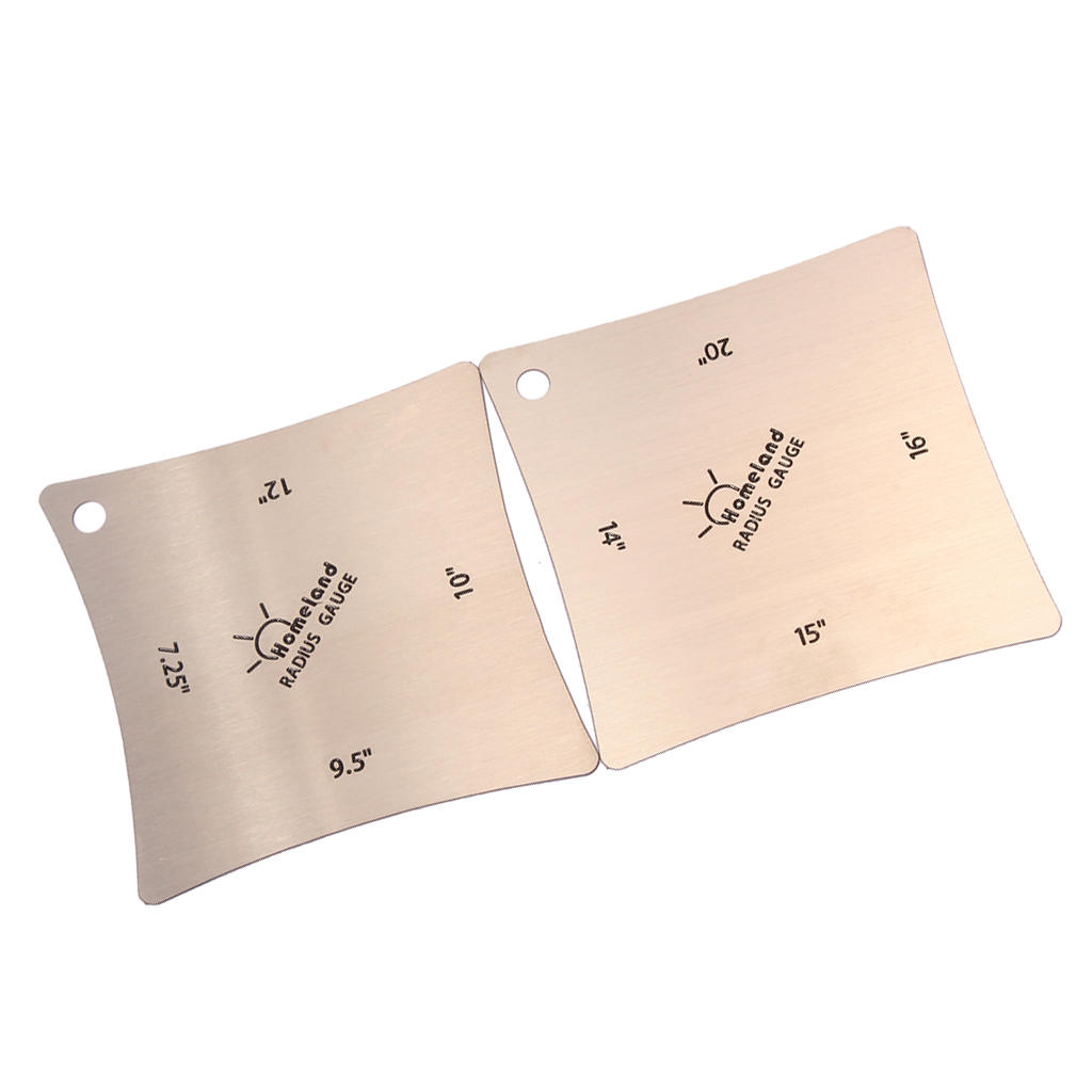 Set of 2 Guitar Bass Square Radius Gauge Fingerboard Measuring Luthier Tools