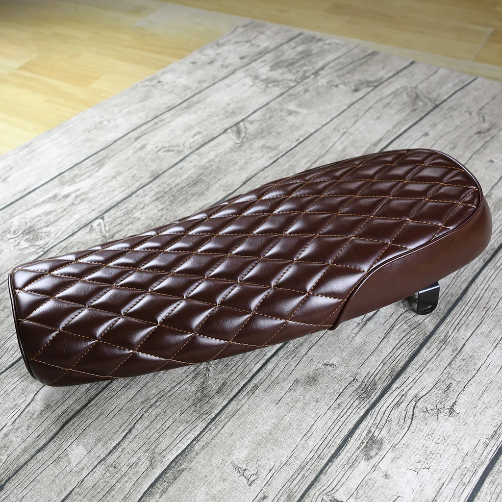 Motorcycle Retro Seat, Vintage Flat Saddle Brat Seat- Motorbike Seat Accessories