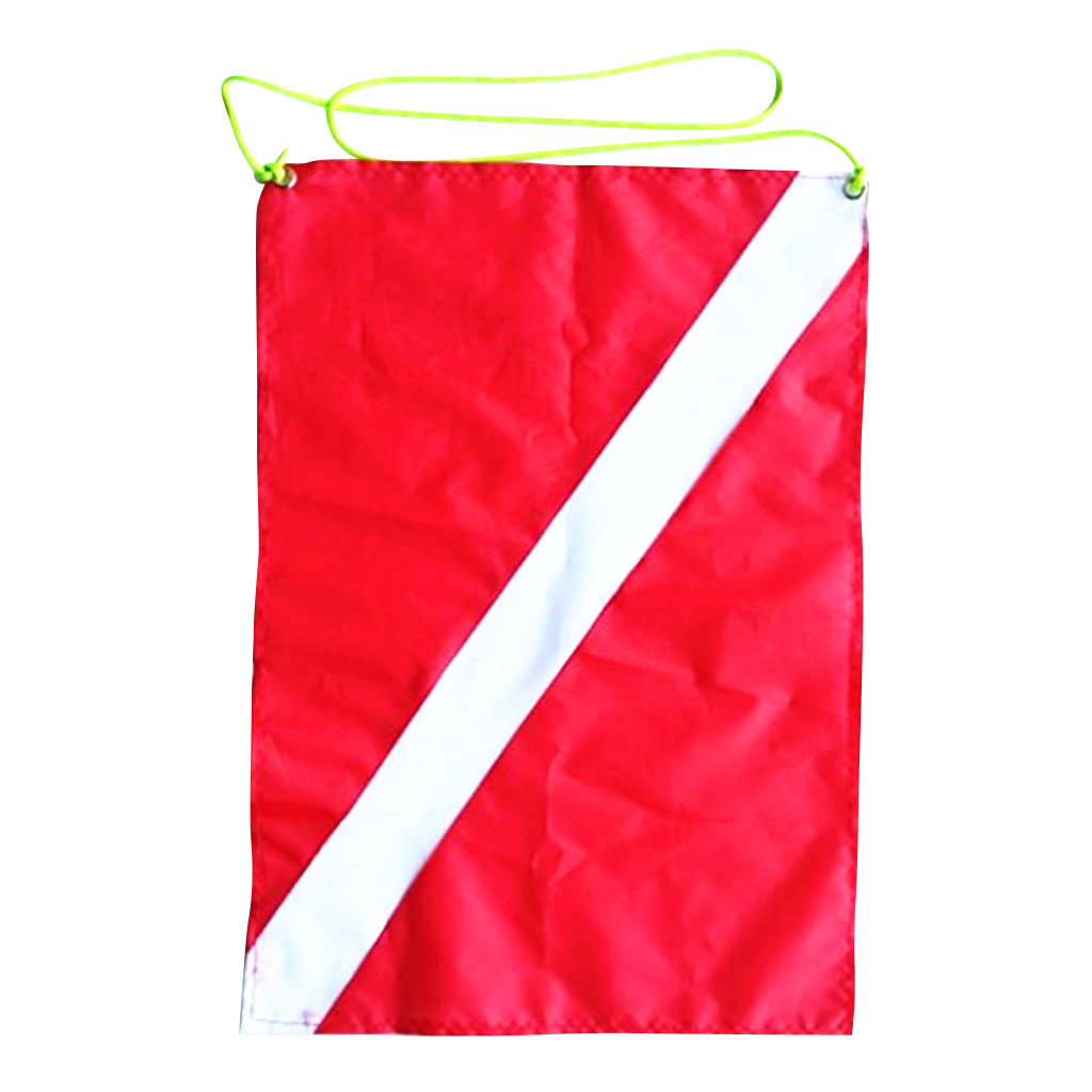 Performance Red White Polyester Diver Down Flag Kayak Boat Flag Marker Safety Signal